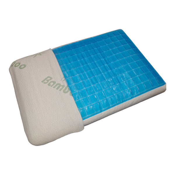 STAHL - Almohada de Memory Foam con Gel Refrescante Muy Suave y Confortable con Funda de Bambú Hipoalergenica, Tamaño Standard 60X40cm